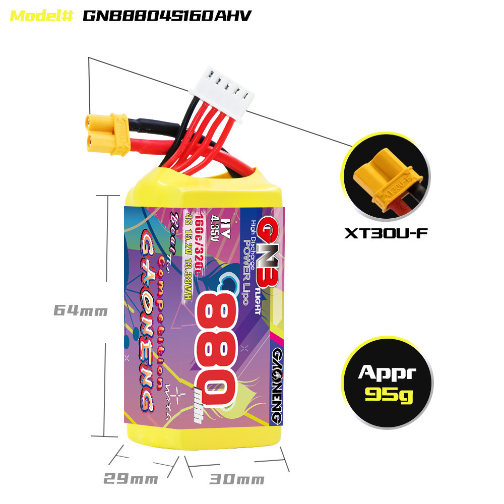 GNB 4S 880mAh 15.2V 160C/320C  - đánh giá và giá Rc Helicopter Parts