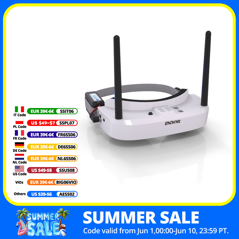 Eachine EV100 720*540 5.8G 72C - đánh giá và giá Rc Helicopter Case