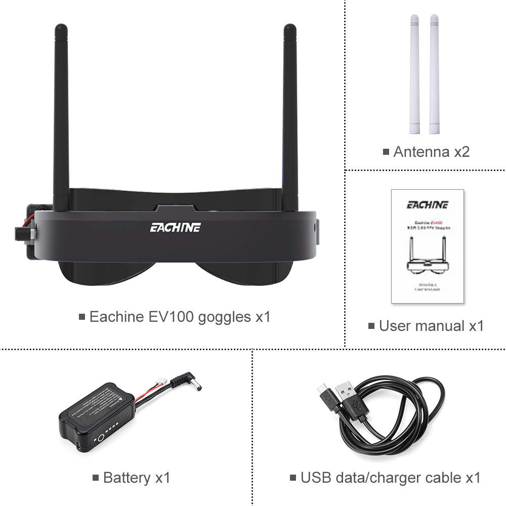 Eachine EV100 720*540 5.8G 72C - đánh giá và giá Rc Helicopter Case