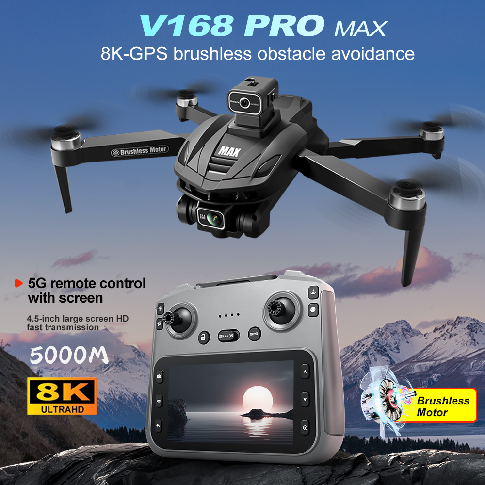V168 PRO Max GPS Drone 8K Prof - đánh giá và giá Rc Helicopter Case