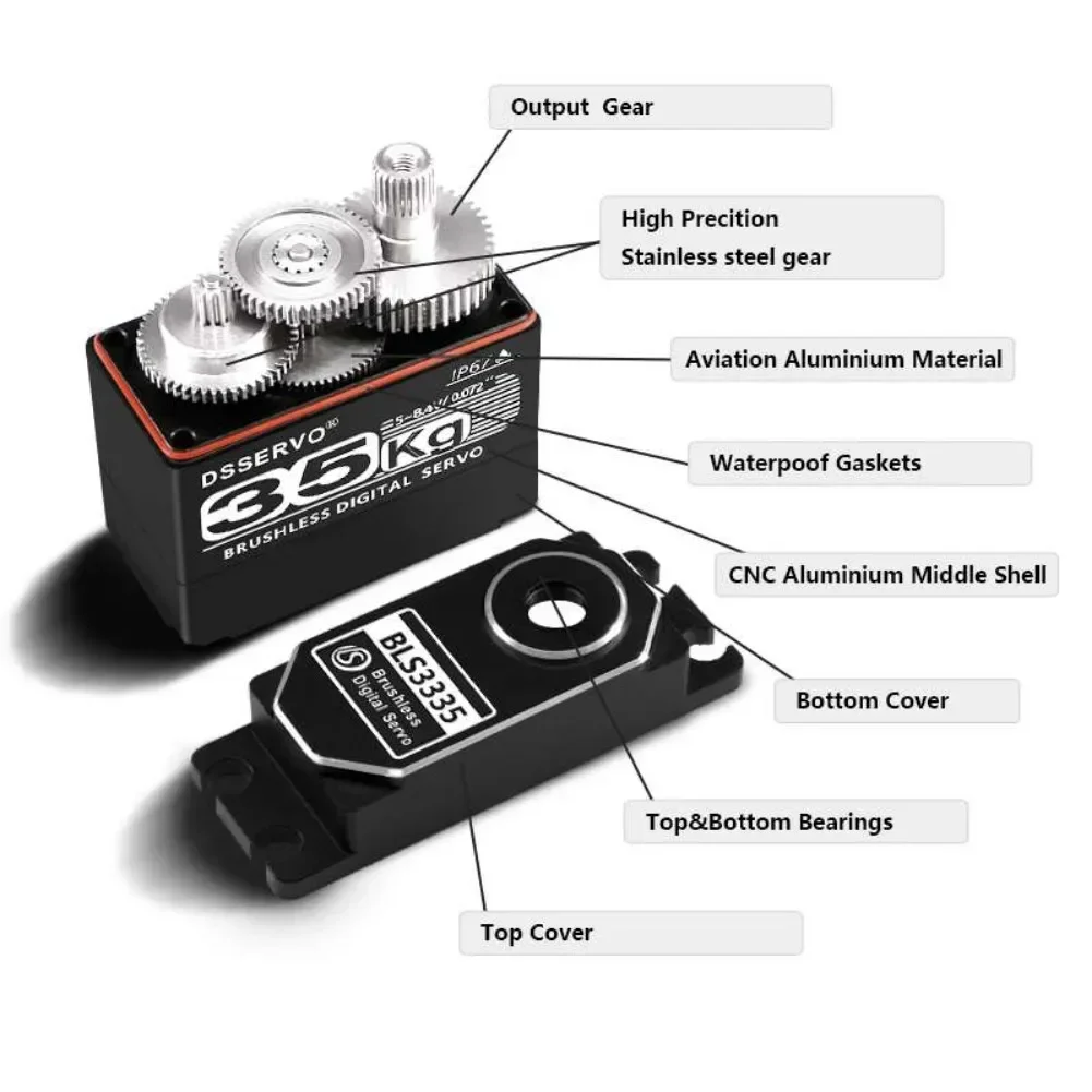 35KG BLS3335 Digital Servo Mot - đánh giá và giá Rc Helicopter Servo